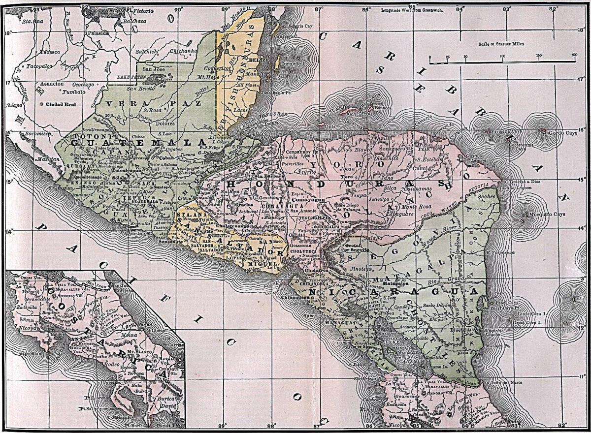 карта на британски Хондурас