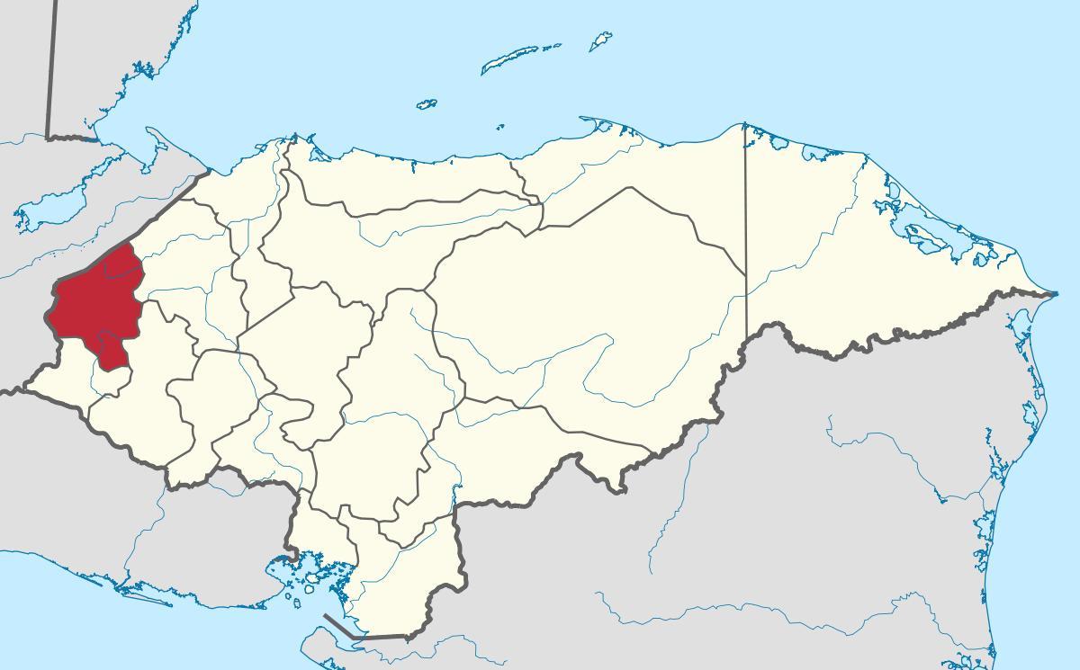 карта на копан Хондурас