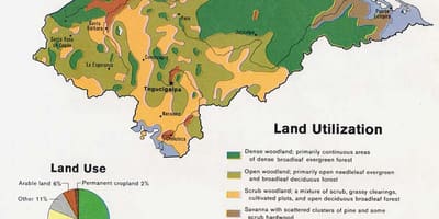 Карта на Хондурас планината
