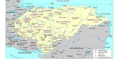 Хондурас реки картата