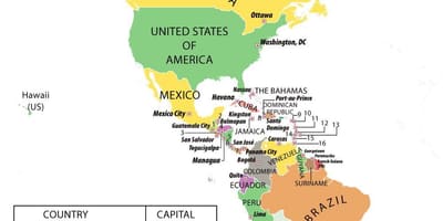 Карта На Хондурас Южна Америка