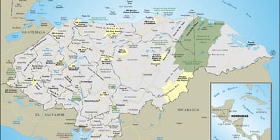 Карта на Хондурас турист
