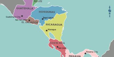 Карта на Хондурас картата на Централна Америка